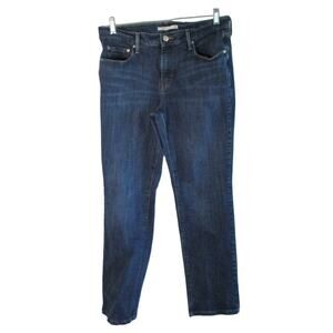 Levi's Women's 505 Straight Leg Mid Rise Dark Wash Blue Jeans Size 10